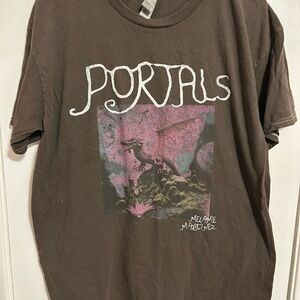 Hot Topic Brown 'Portals' Graphic Tee